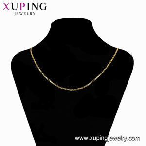 46807 Xuping แฟชั่นผู้หญิงสีทอง<span class=keywords><strong>ส</strong></span>ร้อยคอเชื่อมโยงสร้อยคอโซ่แบน - Product Image 6