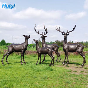 Özel yapılmış açık sanat hayvan döküm bronz geyik heykelleri ve pirinç ren geyiği satılık - Product Image 6