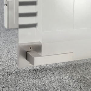 For Singapore <b>Dummy</b> Door Handle Single Sided Lever Closets French Double Doors Pantry Satin Nickel Non-Turning Reversible - Product Image 3