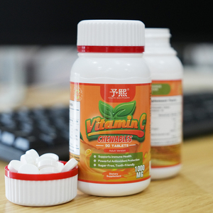OEM ODM Suplemento de Vitamina C de Grado Profesional, 500mg en Tabletas Masticables, 1000mg por Dosis, <span class=keywords><strong>Ácido</strong></span> <span class=keywords><strong>Ascórbico</strong></span> de Doble Origen, Listo para Enviar - Product Image 1