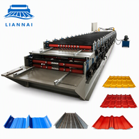 Machine de formage de profilés en tôle d'acier galvanisé double couche Lian Nai, équipement de cintrage à froid pour la production de tuiles de toiture