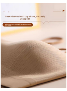 Sujetador deportivo fino para mujer, con realce, de punto, copa 3/4, sin aros, con tirantes ajustables, acolchado, para busto grande, liso, para uso exterior - Product Image 4