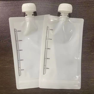 Mid-White DIY Kids Baby Food Spout Squeeze Pouch Plain No Print Draw pour Lait Gelée Chewing-gum Conserves Alimentaires - Product Image 1