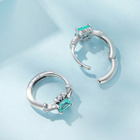 Boucles d'oreilles créoles fleur Iris en argent sterling massif 925 Huggie pour femmes adolescents boucles d'oreilles créoles fleur boucles d'oreilles Cartilage SCE1873