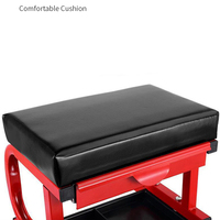 Tabouret rembourré pour atelier de réparation de voiture, siège de creeper à roulettes pour mécanicien de garage avec tiroir de rangement pour outils