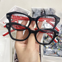 Montures de lunettes surdimensionnées en acétate épais, verres pleine monture, unisexe, styles variés, en stock, lunettes tendance à la mode, vente chaude