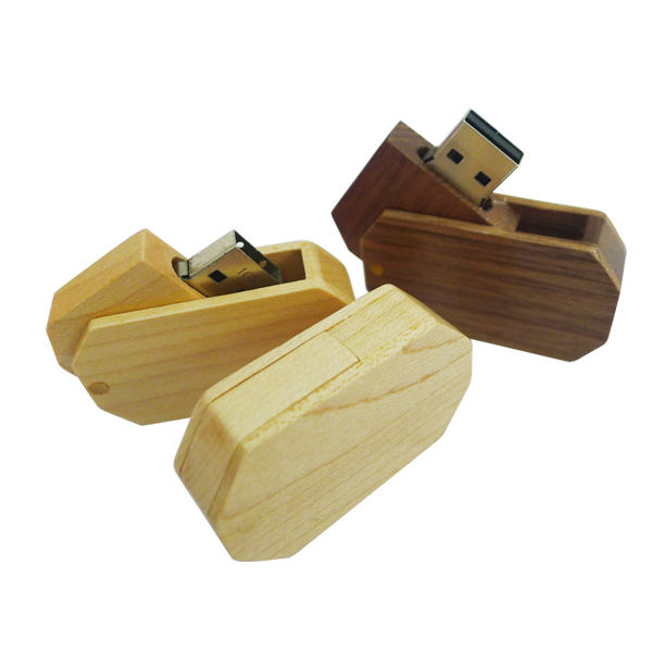 JF custom shaped wooden usb PENDRIVE 16gb 32gb Rhombic diamond polygon shape wooden usb flash drives with custom logo
