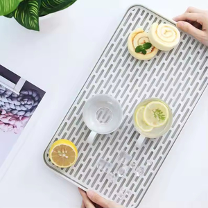 New Large White Dish Drying Rack Tray <b>Small</b> <b>Kitchen</b> Dish Drain Board Counter Coffee <b>Table</b> Cup Drying Rack Storage Trays - Product Image 2
