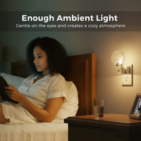 Veilleuse LED Moderne ZHILAI Mini, Blanc Chaud, Contrôle par Capteur, Luminosité Réglable, à Brancher, pour Chambre et Salle de Bain