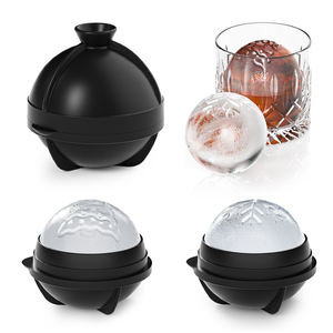 BHD Fácil Enchimento Silicone Rodada Craft Ice <span class=keywords><strong>Ball</strong></span> Maker com Built-in Funil Neve e Árvore Moldes de Gelo em Forma para o presente de Natal - Product Image 5