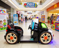 Manège pour enfants en fibre de verre Racing Chasing, certifié CE, avec jeu vidéo 3D, éducatif et sportif, écran LCD 17 pouces, monnayeur, garantie 1 an, version anglaise