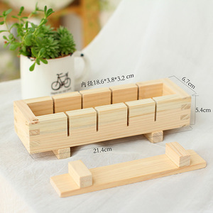 กล่องไม้แบบสั่งทำเป็นมิตรกับสิ่งแวดล้อมสำหรับอาหารญี่ปุ่น <span class=keywords><strong>ซูชิ</strong></span> <span class=keywords><strong>แซลมอน</strong></span> ซาชิมิ จานตกแต่ง - Product Image 3