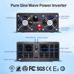 Convertisseur de puissance à onde sinusoïdale pure 3000W 50Hz/60Hz pour systèmes solaires hors réseau 12V/24V/48V vers 100V/110V/120V/220V/230V/240V AC - Product Image 2