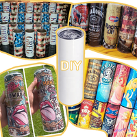 Gobelets de sublimation droits et fins en acier inoxydable à double paroi de 20 oz avec paille, en gros, depuis l'entrepôt des États-Unis
