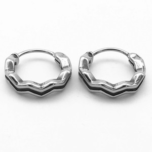 Pendientes geométricos de onda yunnique de acero de titanio para hombres y mujeres, accesorios de moda - Product Image 1