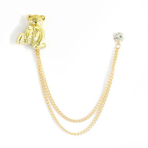 Broches <span class=keywords><strong>KERONG</strong></span> pour hommes, tendance, en alliage plaqué argent, forme couronne, micro-incrustation de strass en cristal, pour vêtements d'anniversaire - Product Image 4