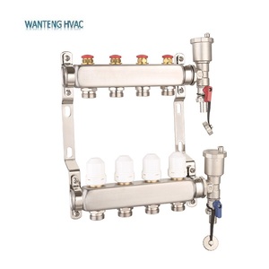 Colector de distribución de agua UFH de diseño moderno, controlador de bucle de 2 a 12, acero inoxidable 304 hecho en China para calefacción por <span class=keywords><strong>suelo</strong></span> <span class=keywords><strong>radiante</strong></span> - Product Image 2