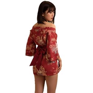 <span class=keywords><strong>Kimono</strong></span> sexy <span class=keywords><strong>grande</strong></span> <span class=keywords><strong>taille</strong></span> pour filles rondes, décolleté profond, tentation, imprimé <span class=keywords><strong>japonais</strong></span>, tenue de lit fine, uniforme - Product Image 5
