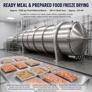 Máquina Industrial de Secado por Congelación de Alimentos para Procesamiento de Comidas Preparadas FFD-150, Aprox. 150 m² Lote de 1500 kg - Product Image 3
