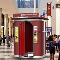 Kiosque Photobooth Intelligent Populaire pour Centre Commercial, Distributeur Automatique Tout-en-un Numérique à Monnayeur pour Photos Personnalisées en Libre-Service
