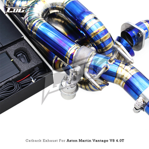 Tuyau d'échappement COC Valvetronic Catback pour <span class=keywords><strong>Aston</strong></span> <span class=keywords><strong>Martin</strong></span> <span class=keywords><strong>Vantage</strong></span> V8 4.0T 2018 + Silencieux d'échappement en titane avec télécommande - Product Image 2
