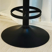 Tabourets de bar modernes pivotants et réglables en hauteur avec dossier en cuir pour îlot de cuisine, bar à domicile, café, usage extérieur - Design écologique