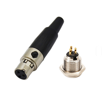 Hochwertiger Großhandel Mini 3-Pin Buchse mit Kupfergehäuse und Messingkontakt Kabelverbinder für Musikinstrumente