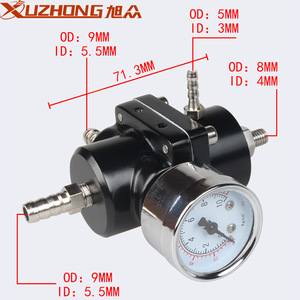 Régulateur d'air Xuzhong 71,3 mm en alliage d'aluminium avec manomètre pour système de carburant automobile - Product Image 1