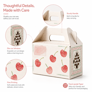 Factory Wholesale Handheld Fruit Paper Gift Boxes Hollow Breathable Window Thick Anti-Collision Corrugated <b>Box</b> Easy Assemble - Product Image 2