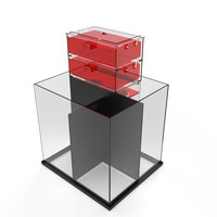 Aquarium domestique moderne de luxe intelligent et créatif pour poissons d'eau salée, coraux ultra-blancs et poissons-clown, en verre, avec débordement dorsal