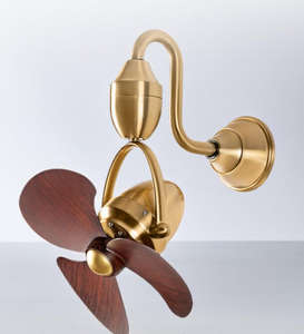 Oszillierender Wandmontierter Deckenventilator 3-Blatt ABS Fernbedienung Außenbereich Nutzung BLDC-Motor & Leises Design - Product Image 1