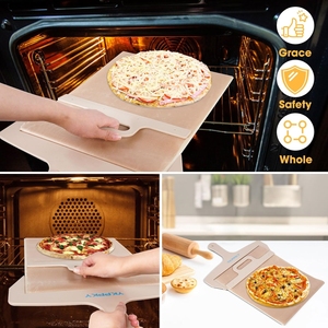 Transferencias desmontables Pizza Pie Antiadherente Deslizante <span class=keywords><strong>Magic</strong></span> Premium Pizza Peel Slider Pizza Paddle Slider Board con mango para hornear - Product Image 4