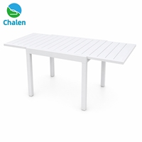 Table extensible moderne en aluminium pour repas en plein air, cuisine, hôtel, chambre, villa, appartement, bar - Mobilier d'extérieur élégant