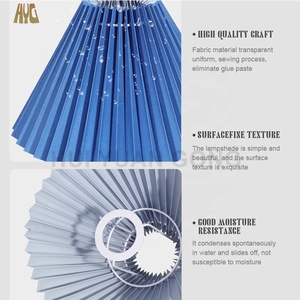 Dễ dàng cài đặt hiện đại tối giản vải xếp li chụp đèn Bảng Đèn bóng râm trong nhà Ánh sáng bao gồm - Product Image 4