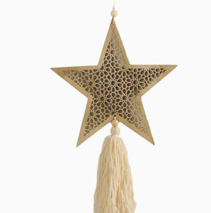 DAMAI Wholesale Eid Mubarak Decorations Wall <b>Hanging</b> Decoration <b>Star</b> Moon Hollow Wooden Ornaments with Tassel Pendant - Product Image 5