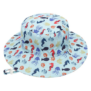 OEM personalizado verano ajustable colorido niño pequeño sombrero para el sol poliéster protección Uv bebé transpirable playa sombrero cubo chico sombrero - Product Image 6
