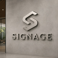 Décoration murale pour magasin de détail, lettres en métal 3D, signalétique publicitaire pour boutique, logo en acier inoxydable
