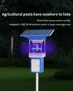 कृषि के लिए इंटेलिजेंट एंटी कीट ट्रैप सोलर कीट नियंत्रण कीट मच्छर नाशक लैंप