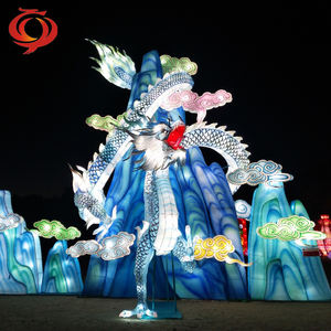 Décoration extérieure Nouvel An chinois Festival traditionnel Célébration Événement Spectacle Grand Dragon Lanterne en tissu de soie - Product Image 6