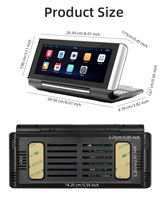 6,86'' Portable 180 °   Écran pliable MP5 Lecteur de voiture sans fil Carplay Android Auto Mirrorlink Affichage de recul