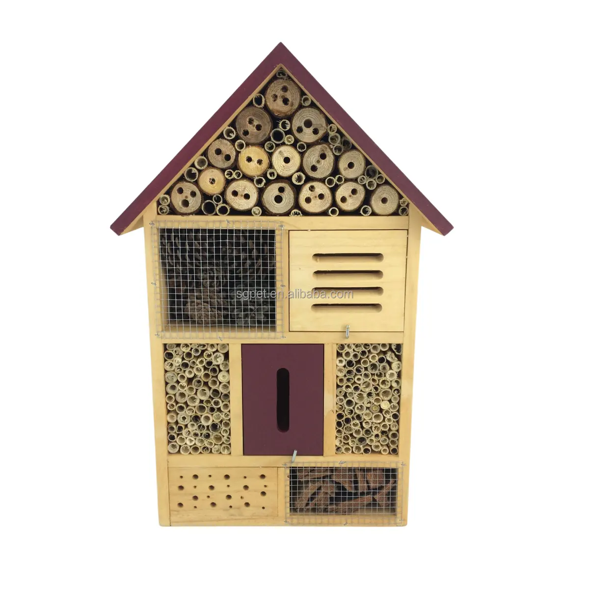 บ้านแมลง,บ้านผึ้งไม้ธรรมชาติคุณภาพสูงสำหรับแมลงตกแต่งบ้านผีเสื้อโรงแรมผึ้ง