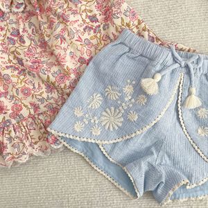 OEM estate all'ingrosso set di vestiti per bambini per ragazze vestito casual bambino floreale volant ricamo <span class=keywords><strong>abbigliamento</strong></span> per bambini G74 - Product Image 2