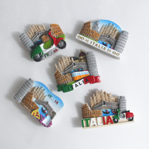 Imanes de nevera de resina 3D personalizados de Italia, monumentos de <span class=keywords><strong>Roma</strong></span> y Milán, regalo turístico de viaje, imanes de recuerd - Product Image 4