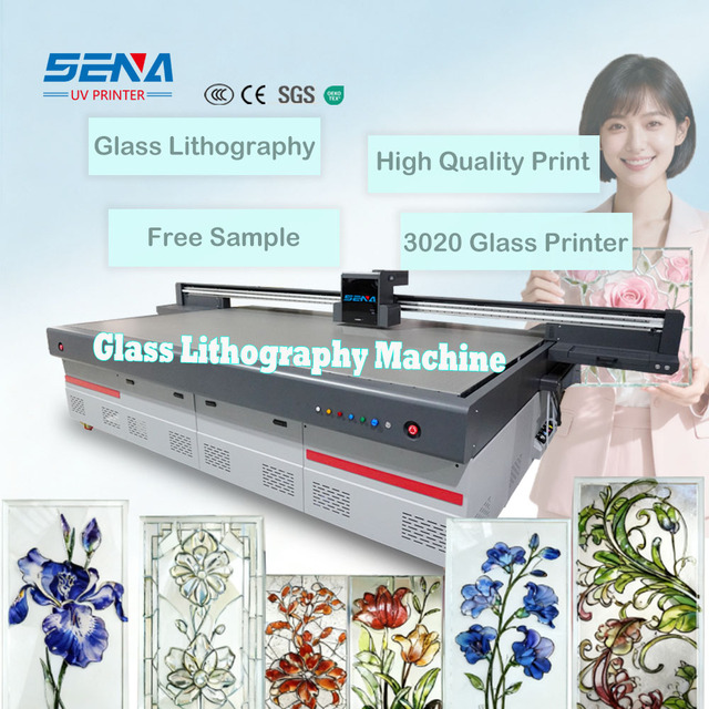 Factory Supply Large Format UV Inkjet Flatbed Printer for Glass Board Texture Multi-colors Dull Polish Glass Lithography Machine