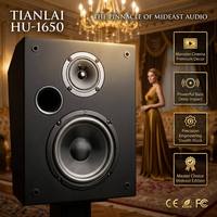 TIANLAI HU 1650 Speaker Monitor Panggung Bentuk Trapesium Unit Ganda Profesional untuk Audio Rentang Luas, Cocok untuk Mansion dan Home Theater