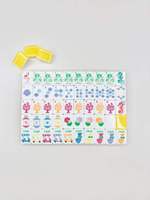 Jeu de Mahjong Américain Thème Plage Tropicale, 160 Pièces, Tuiles en Acrylique Jaune à Quatre Couches avec Motifs Hippocampe, Corail et Palmier