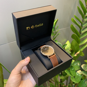 Thông Minh Du Lịch Lưu Trữ Đồng Hồ Di Động Bảo Vệ Không Thấm Nước Tay Đồng Hồ Hiển Thị Tùy Chỉnh Mens Đen Làm Bằng Da - Product Image 2