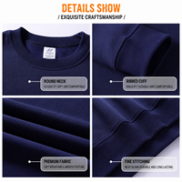 Sweat-shirt à col rond pour homme, 420 g/m², en molleton, surdimensionné, streetwear, uni, couleur unie, logo personnalisé, vêtements d'hiver unisexes