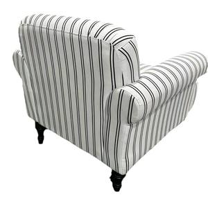 Single <b>Sofa</b> Chair Cotton Linen Striped Upholstery Vintage Style Living Room Chair - Product Image 5