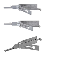 Juego de ganzúas y decodificadores Lishi 2 en 1 (modelos SS001 SS002 SS003) plateado